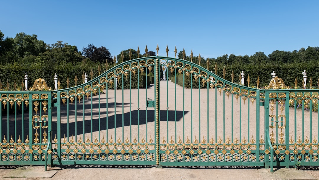Motorized driveway gate opening at a Mount Pleasant home